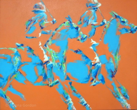 ORANGE & BLUE POLO